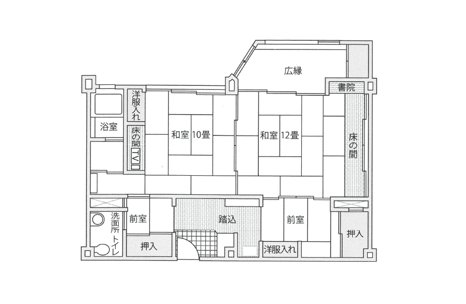 和室22畳(続き)間取り